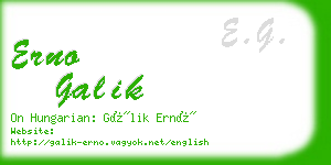 erno galik business card